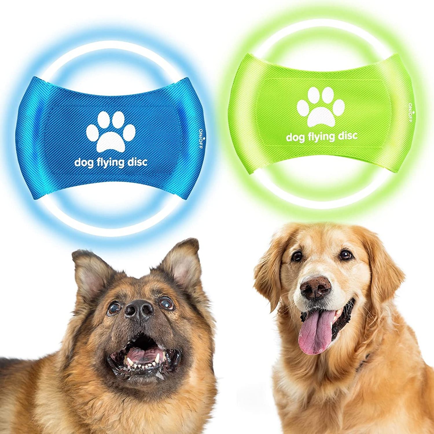 Outdoor Freestyle Sports Glowing Dog Flying Disc Dog Flying Ring Chew Toys Dog Led Toys