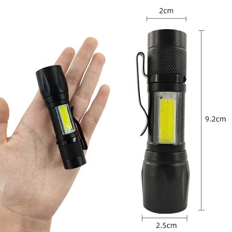 LINLI Flashlight USB Rechargeable Adjustable Focus Zoomable Pocket Torches Super Bright Powerful Waterproof Handheld For Outdoor