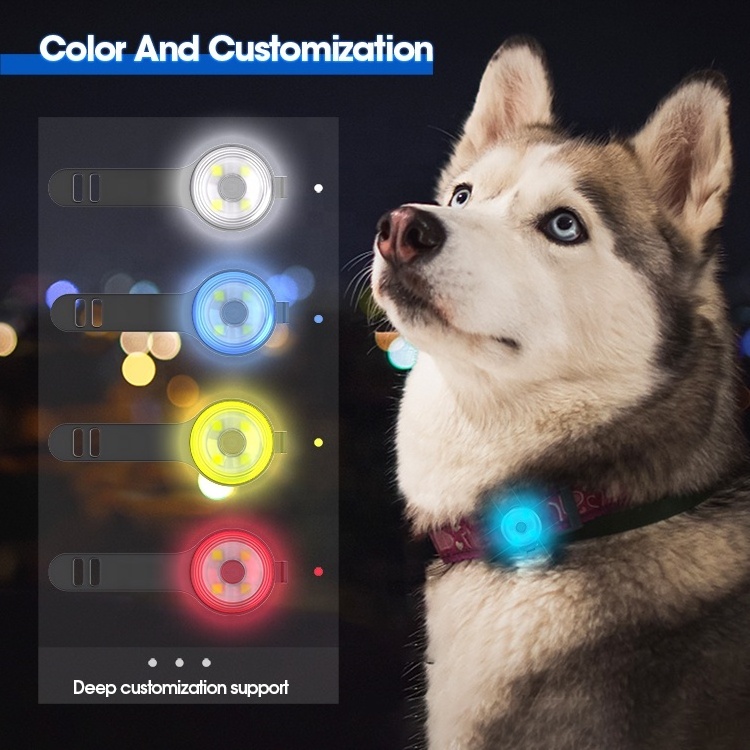 UMIONE IPX6 Waterproof Strobe Harness Leash Necklace Night Walking LED Lights Dog Pets Clip On Mini Pendant Dog Safety Light