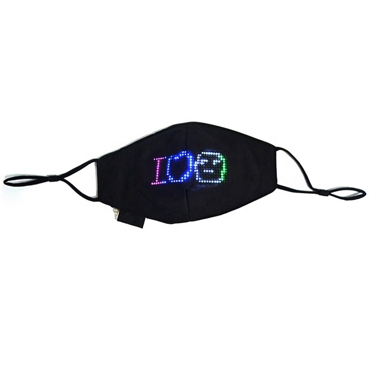 LINLI Programmable Light Up LED Screen Display Face Mask For Rave Party