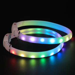 High Brightness PVC Led Color Changing Pet Collar Luminous Dog Collar Glowing Dog Collar