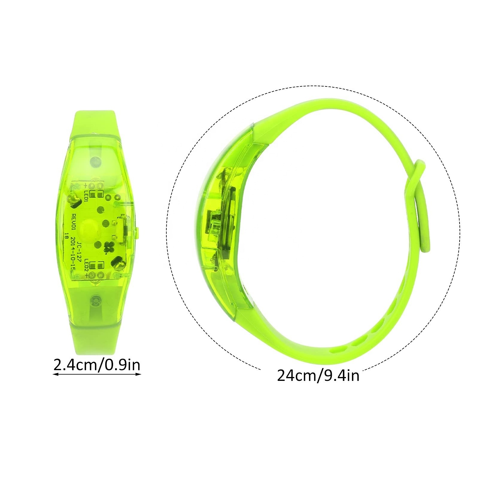 LINLI Party Supplies For Concerts Festivals Sports Parties Night Events Glow In The Dark Wristband LED Light Up Bracelets