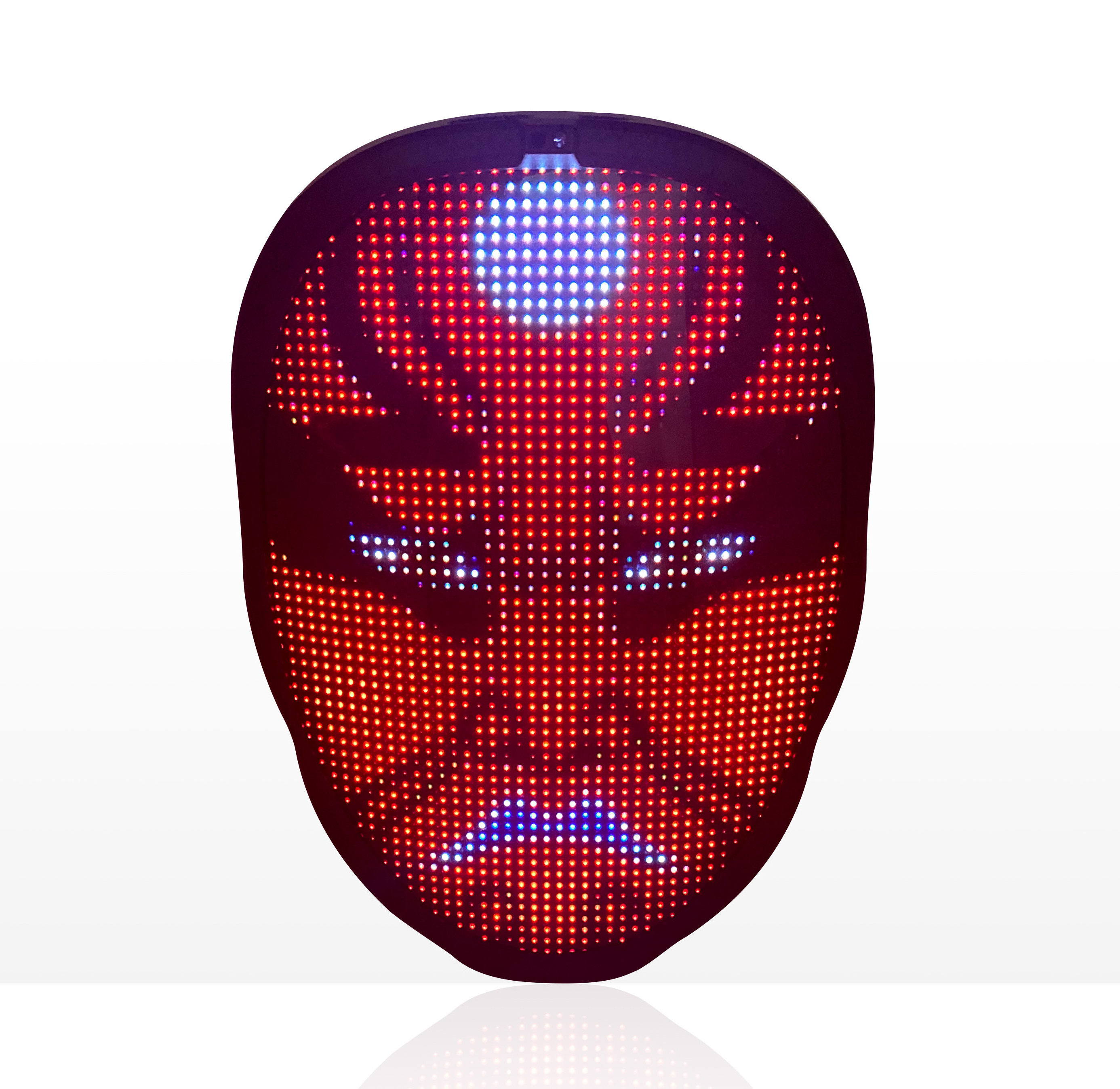 Led Face Mask Programmable Light up Mask Costumes Cosplay Automatic Induction Switch Luminous Party Mask