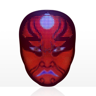 Led Face Mask Programmable Light up Mask Costumes Cosplay Automatic Induction Switch Luminous Party Mask