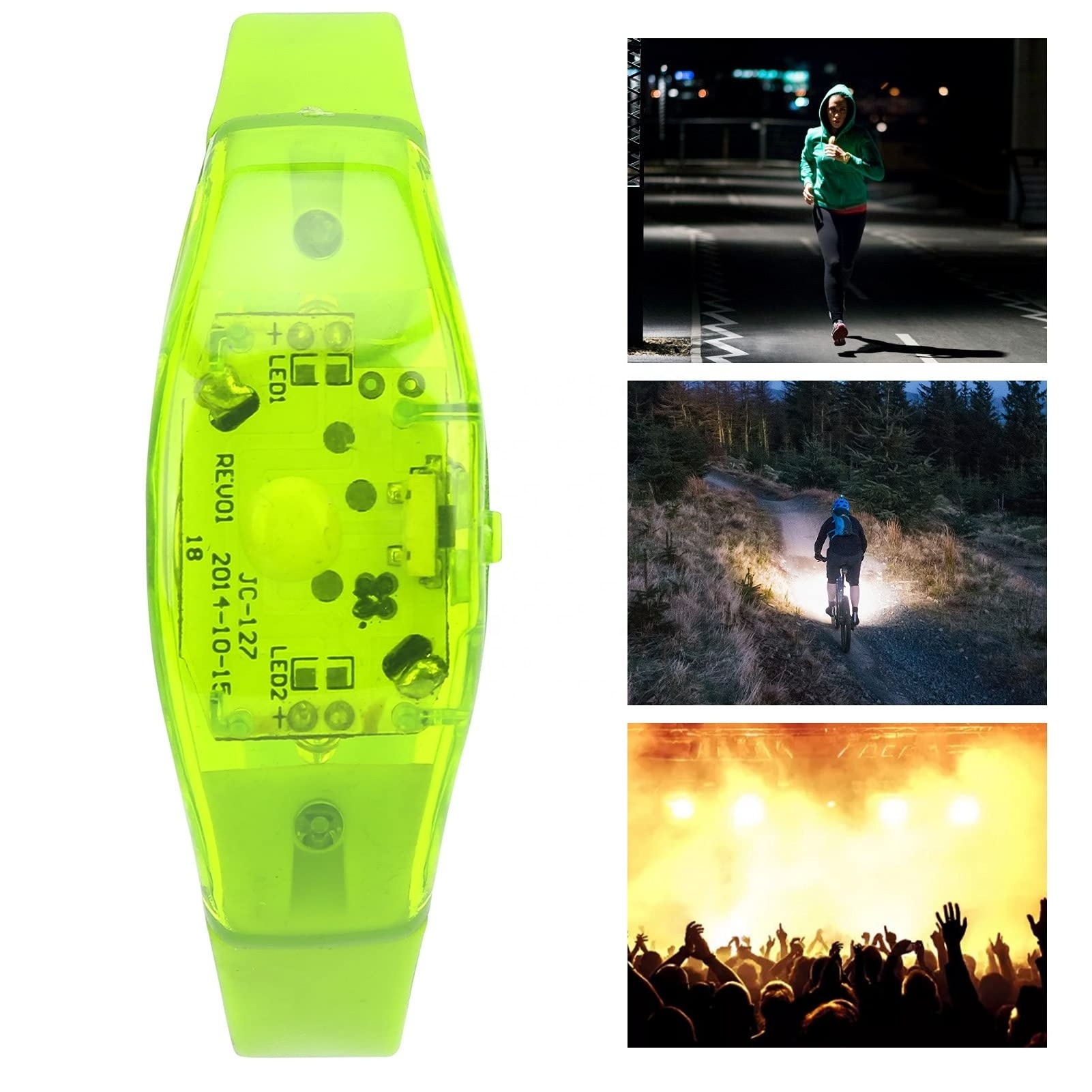 LINLI Party Supplies For Concerts Festivals Sports Parties Night Events Glow In The Dark Wristband LED Light Up Bracelets