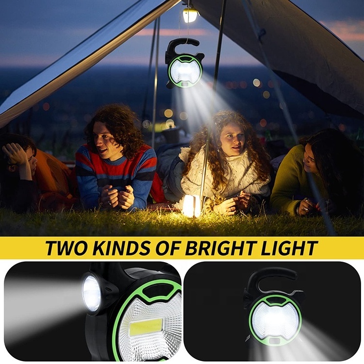 LINLI Portable LED Tent Lantern Lamp With 2 LED Light Waterproof Emergency Hanging Lamp Battery Operate Tent Light Camping Light