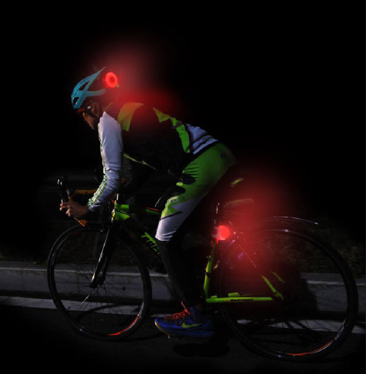 Red High Intensity USB Rechargeable Bicycle Taillight Waterproof IP65 Helmet Backpack Bike Tail Light Sport LED Rear Bike Lamp