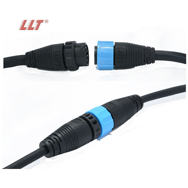 LLT outdoor 2 3 4 5 6 7 8 9 10 11 12 13 14 16 18 pin quick connect electrical waterproof cable connectors