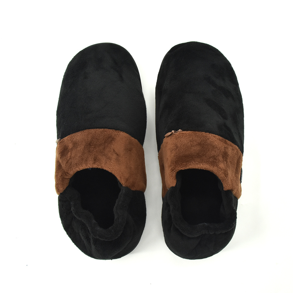 Wholesale electric heated cotton slippers shoe with power bank 3 heating