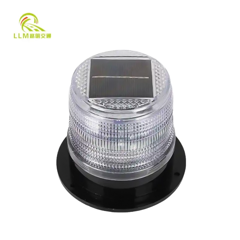 Solar Powered Single Flash Magnetic Rotating Car Forklift Truck Vehicle Revolving Amber Beacon Warning Light