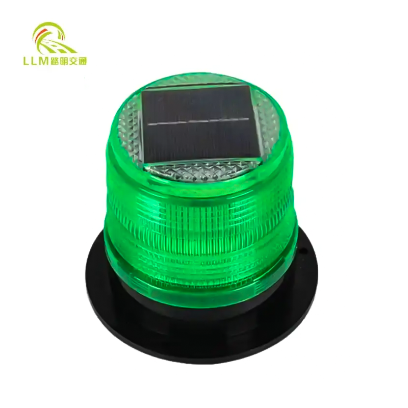 Solar Powered Single Flash Magnetic Rotating Car Forklift Truck Vehicle Revolving Amber Beacon Warning Light