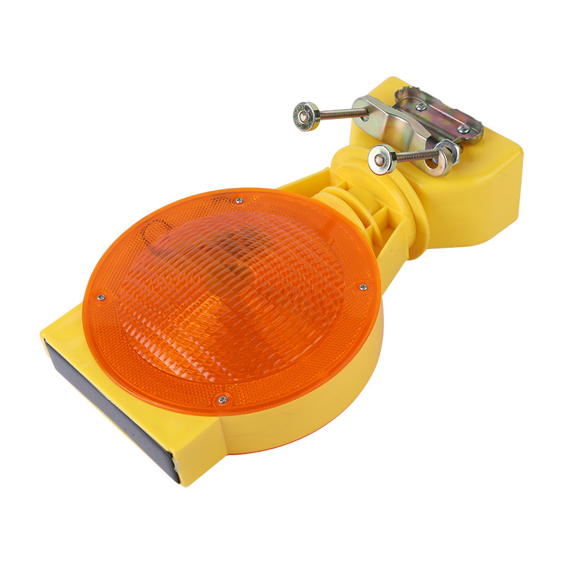 Traffic Lamp Yellow Led Barricade Flasher Light / Amber Road Cone Solar Barricade Light Warning Safety