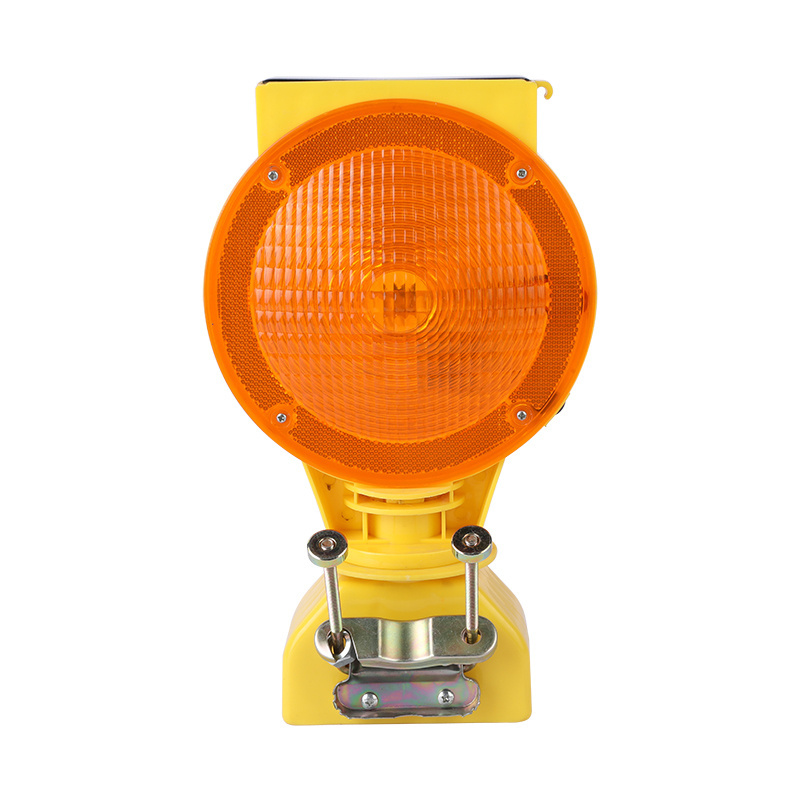 Traffic Lamp Yellow Led Barricade Flasher Light / Amber Road Cone Solar Barricade Light Warning Safety