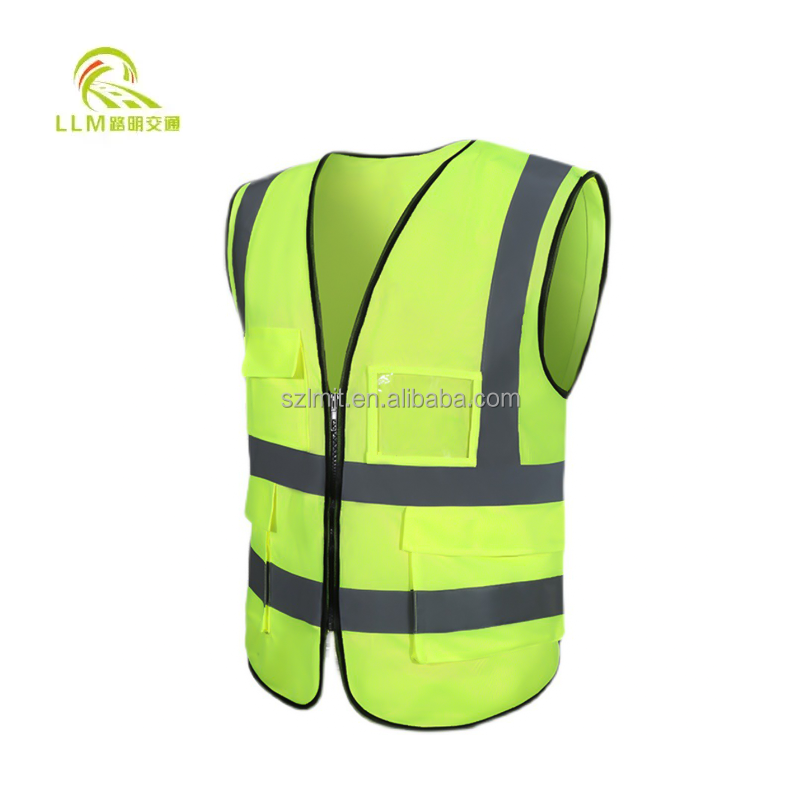 Construction Reflective Traffic Road Working Jackets Safety Vest with Pocket