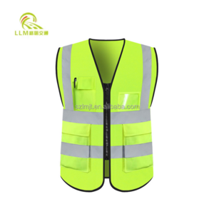 Construction Reflective Traffic Road Working Jackets Safety Vest with Pocket