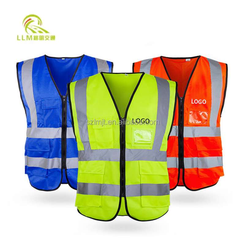 Construction Reflective Traffic Road Working Jackets Safety Vest with Pocket