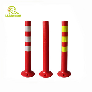 High quality warning sign traffic safety 75cm PU reflective flexible road warning post