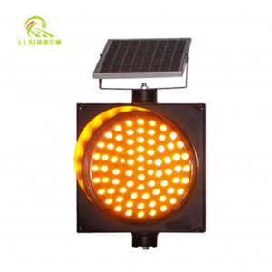 Hot Selling Solar Powered Amber Traffic Warning Light  Super Brightness LED Yellow Flashing Light for Traffic Warning