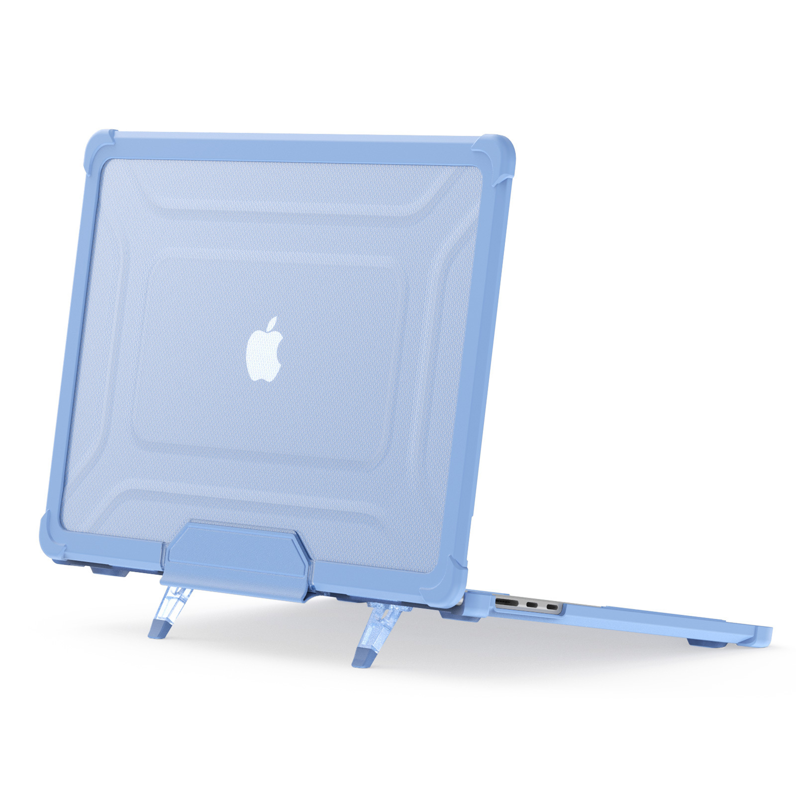 New Business Anti finger Connected with stand cover For macbook air M1 M2 clear case for apple laptop macbook pro 16 2023 A2780