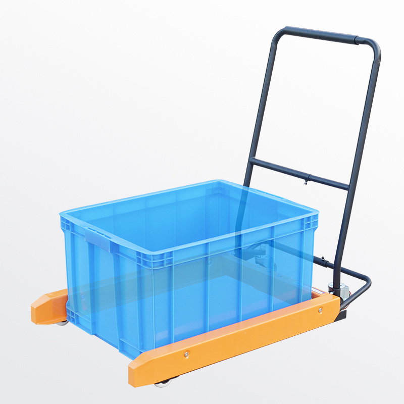 Turnover Box Trolley Pedal Plastic Basket Trolley Forklift Warehouse Trolley  300 KG Mobile Forklift STZ300