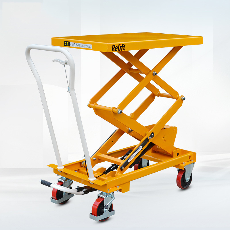 Lifting Platform Work Table By Foot Manual Hydraulic Platform Truck 350 KG Hydraulic Lift Forklift AS35D/350KG-1.5M