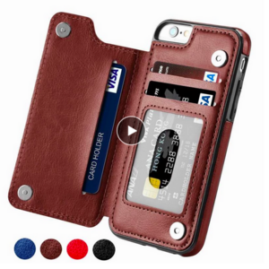 Luxury Slim Fit Premium Leather Cover For iPhone 14 13 11 12 Plus Pro Samsung S22 S20 S21 Wallet Card Slots Shockproof Flip Case