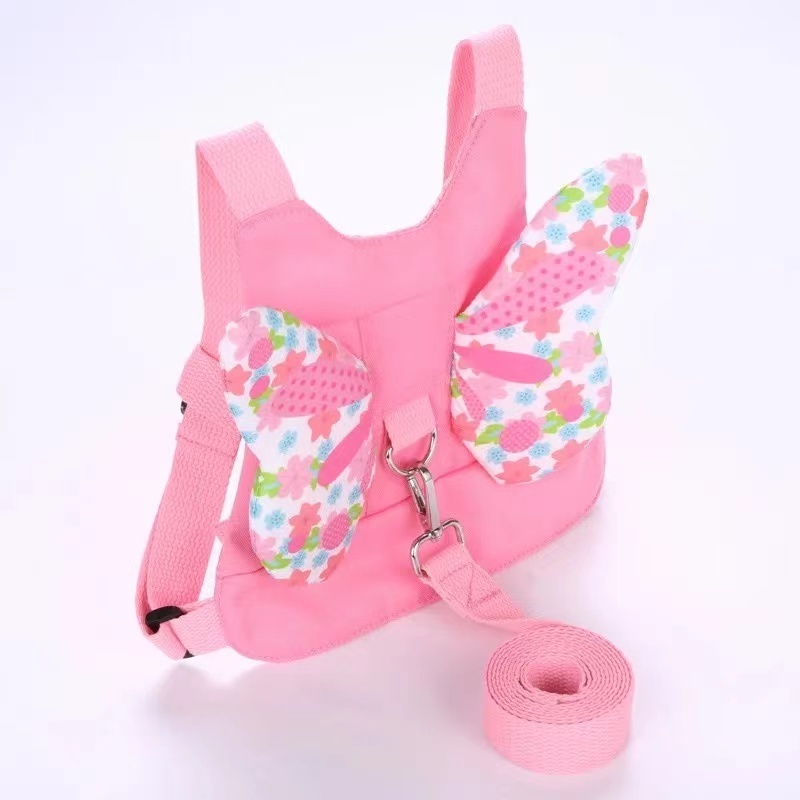 3 In 1 Toddler Harness Leashes With Cute wearable wings Vest Anti Lost Wrist Link Butterfly Kids Harness leashes