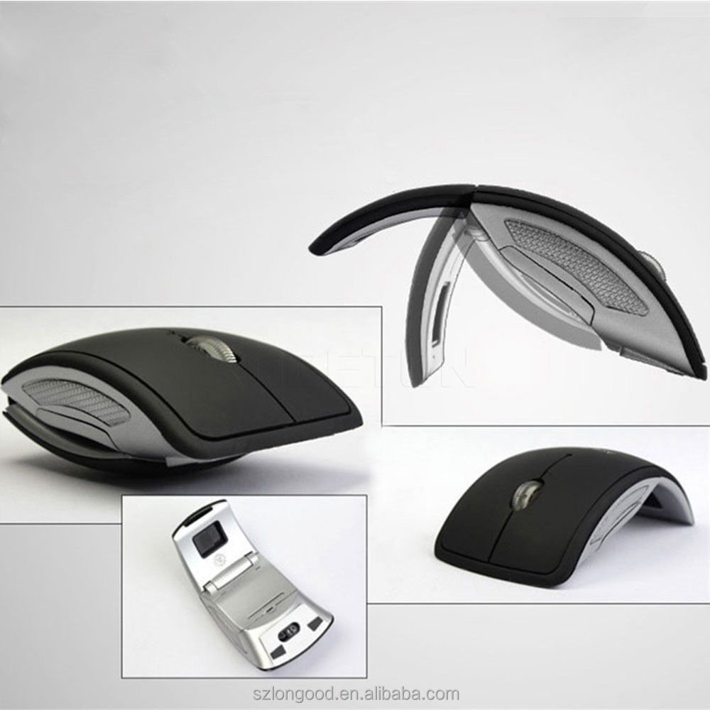 2.4GHz Wireless Folding Foldable Arc Optical Mouse With USB Receiver For PC Laptop MacBook