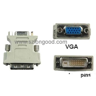 DVI male to VGA female adapter for PC, HDTV