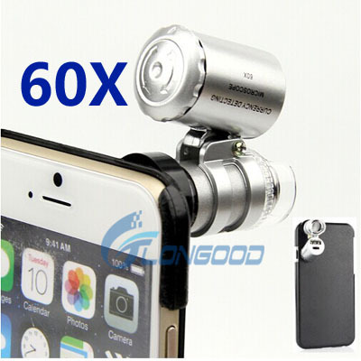 60X UV LED Universal Zoom Telescope Lens for Mobile Phone /External Lens