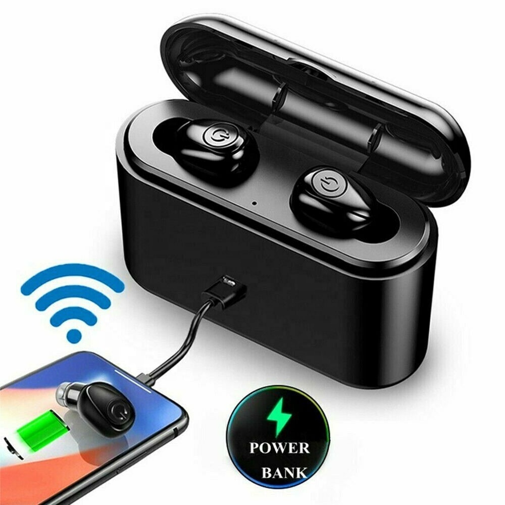 X8s Headset V5.0 Earphones TWS Wireless Headphone Bass Stereo Earphone with 2200 mAh Charger Box Mic for All Phone