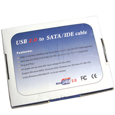 Hot New IDE & SATA USB 2.0 to sata ide cable driver 2.5 3.5 HDD converter