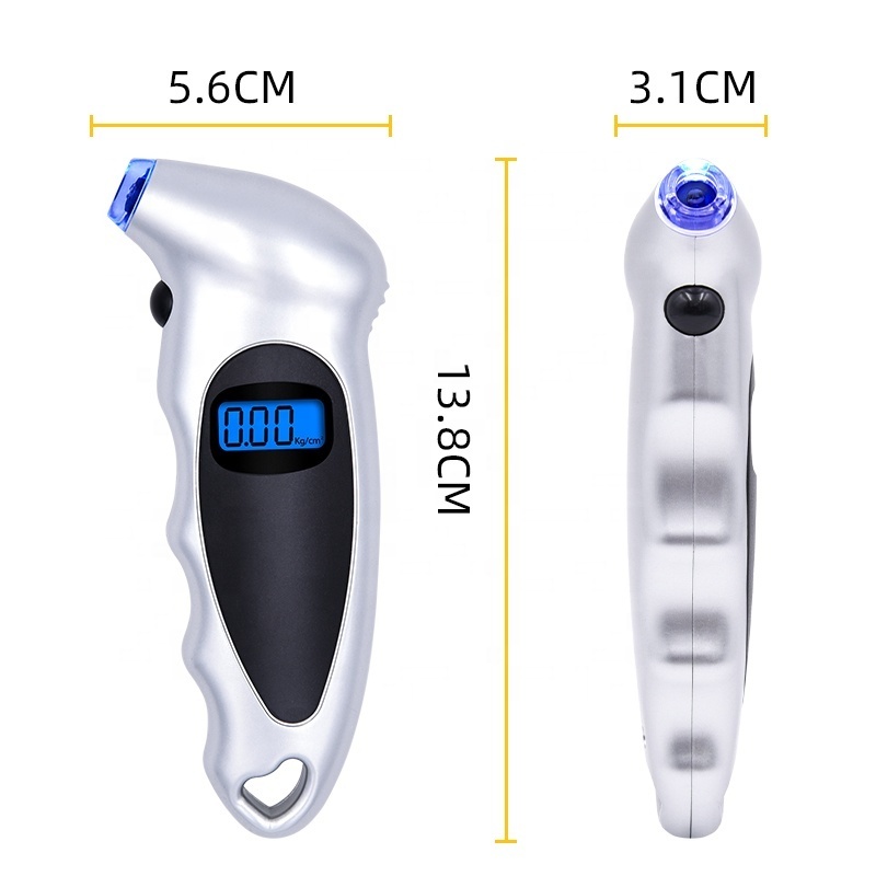 150 PSI 4 Settings Digital Tire Gauges For Car Truck Bicycle with Backlit LCD and Non-Slip Grip Tyre Pressure Gauge