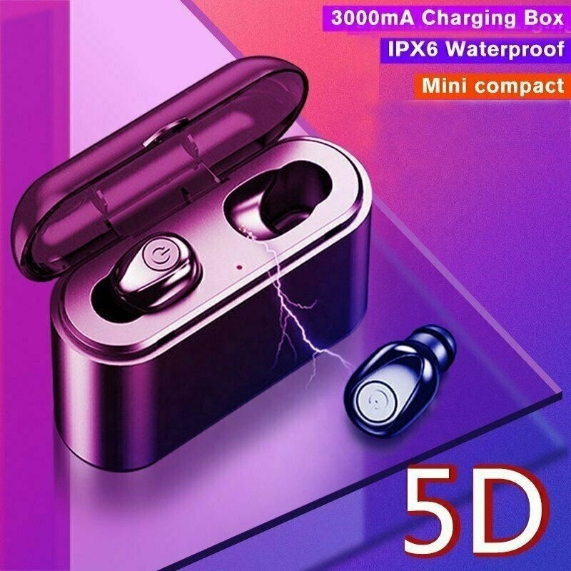 X8s Headset V5.0 Earphones TWS Wireless Headphone Bass Stereo Earphone with 2200 mAh Charger Box Mic for All Phone