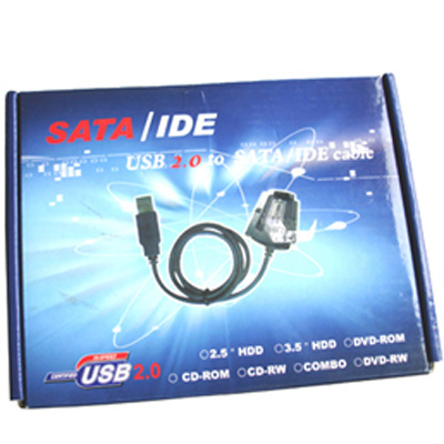 Hot New IDE & SATA USB 2.0 to sata ide cable driver 2.5 3.5 HDD converter