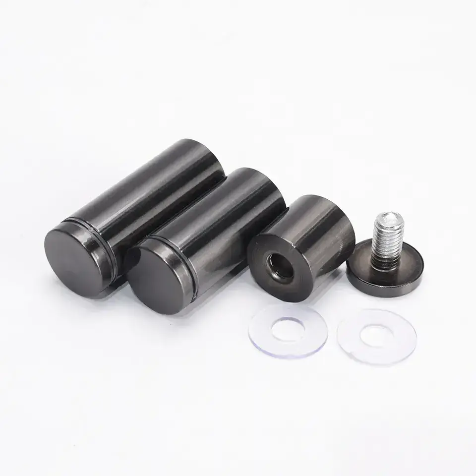 Metal wall mounted acrylic pin bolt solid hollow stainless steel aluminum sign screw led standoff glass spacer