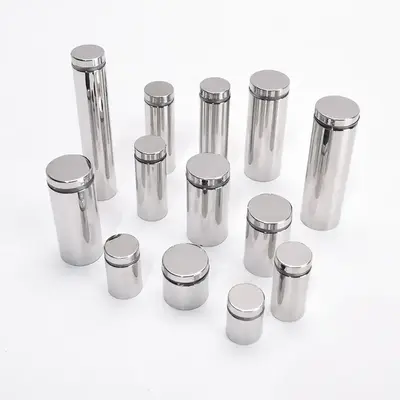 Metal wall mounted acrylic pin bolt solid hollow stainless steel aluminum sign screw led standoff glass spacer