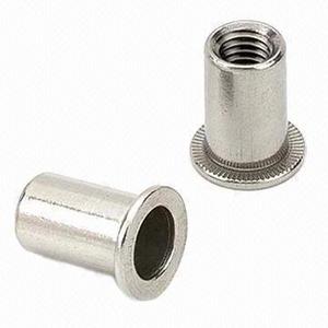 Flat head 304 stainless steel  blind rivet nut