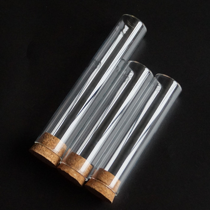 2019 New Packing Materials Test Tubes Glass With Natural Cork For Tobacco Cigarette Cigar