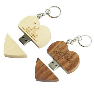 Drive 2.0 1Tb 2Tb 64Gb Custom 32Gb 2 Tb 16Gb Wooden heart  16Tb 8Gb 128Gb 256Gb Usb Flash Drives