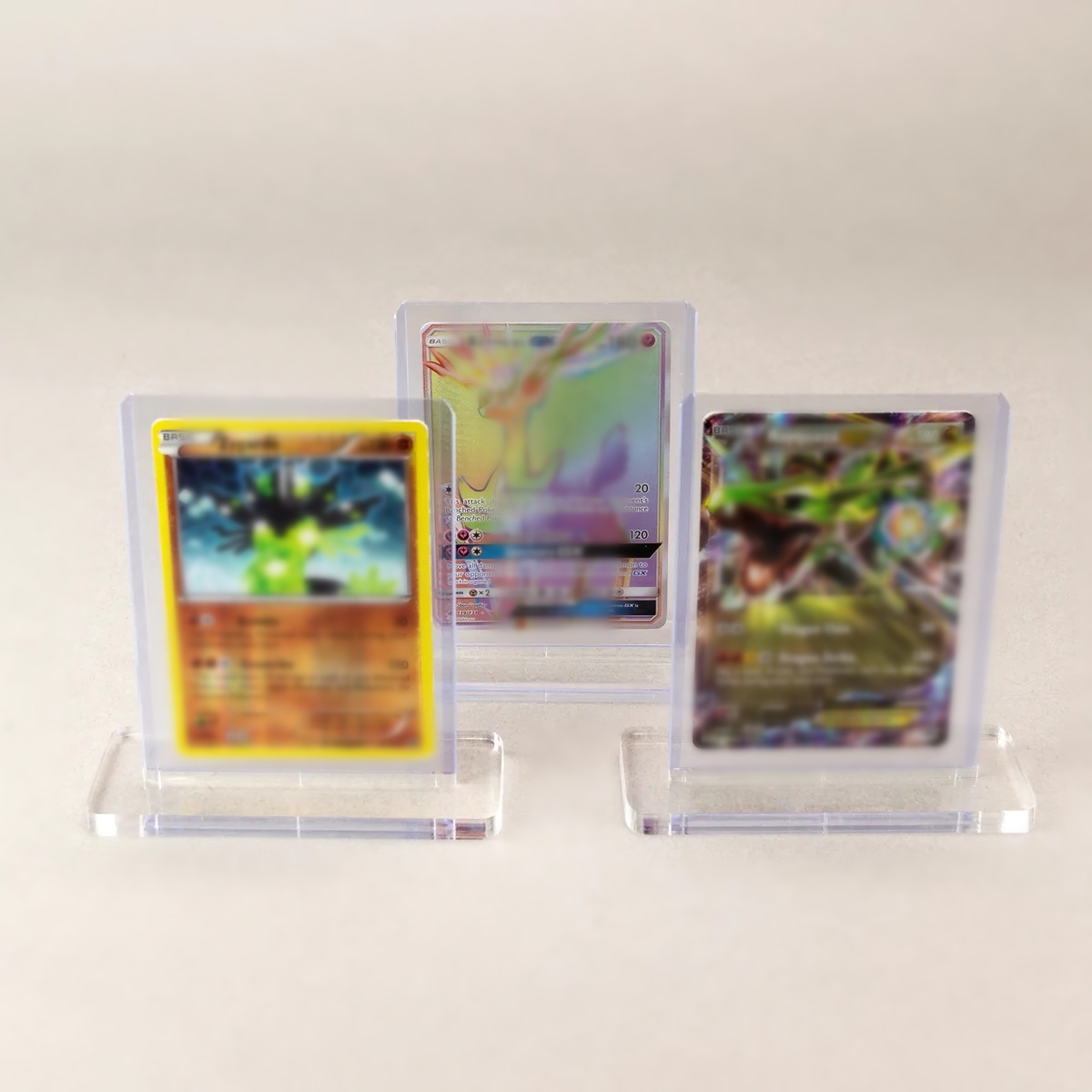 Clear lucite Premium Trading Card Displaying base Acrylic Collector Pokemon protection base  for single card