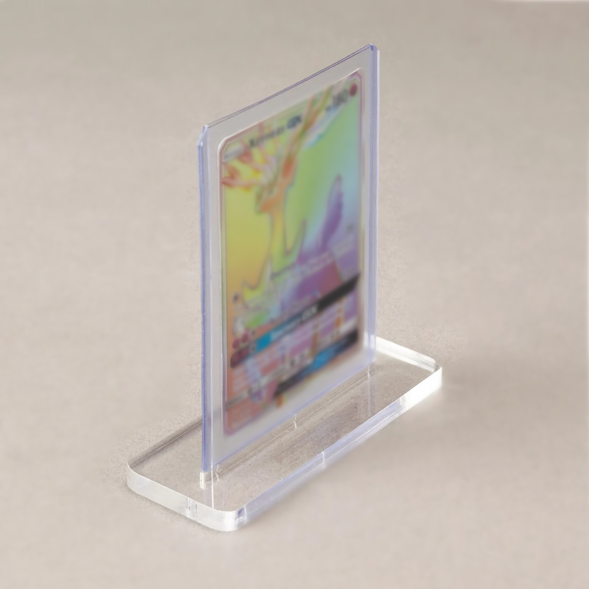 Clear lucite Premium Trading Card Displaying base Acrylic Collector Pokemon protection base  for single card