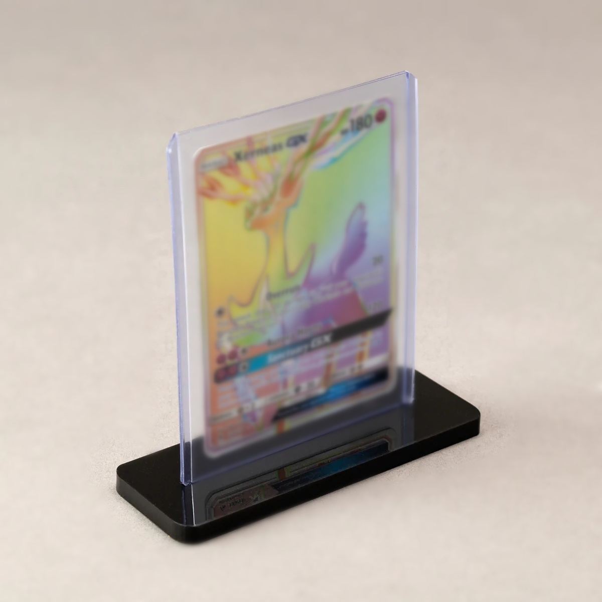 Clear lucite Premium Trading Card Displaying base Acrylic Collector Pokemon protection base  for single card