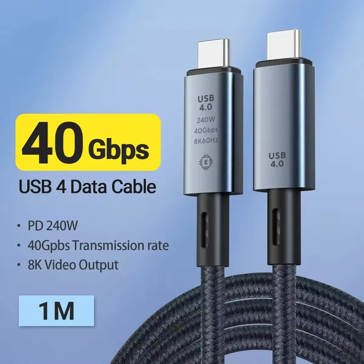 NEEXXT C4 USB C 240W Power delivery Fast Charging Cable 8K 60Hz Video& 40Gbps Data Transfer Cable