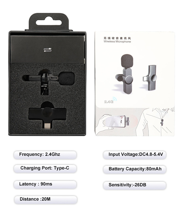 NM01 2023 OEM ODM Wireless Conference Professional Mobile Phone Karaoke Wireless Lavalier Mini Microphone For Camera