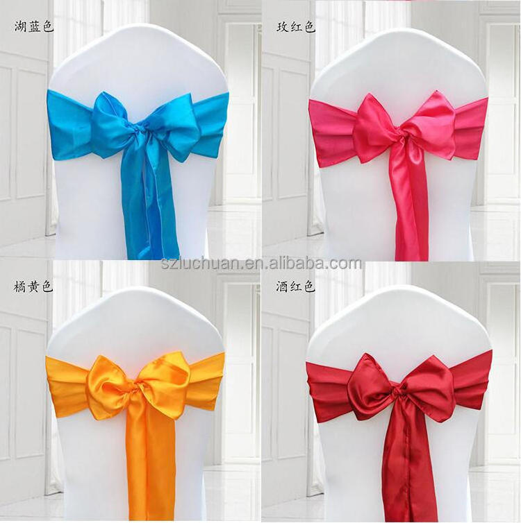 Wholesale Chair Ties Wedding Decoration Chair Sashes Satin