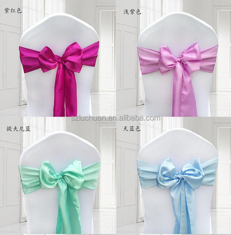 Wholesale Chair Ties Wedding Decoration Chair Sashes Satin