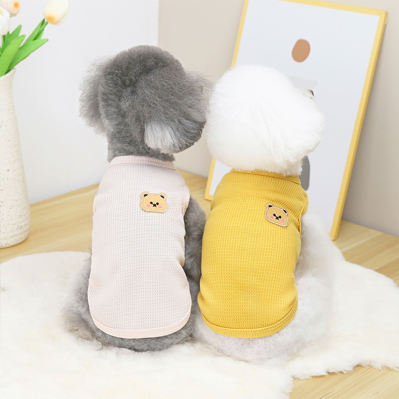 Custom Wholesale T-Shirt Sweater Apparel Matching Dog And Owner Korean Small Dogs Cute Cat Pet Summer Vest Dog Clothes