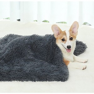 80*55cm Custom Pet Camp Outdoor Cozy Bed Designer Picnic Weighted  Fleece Dog Throw Blanket for Winter