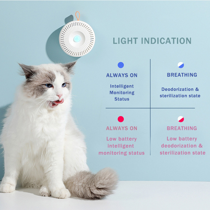 Automatic Pet Rabbit Smart Air Purifier Portable Ozone Generator Cat Litter Box Deodorant Toilet Cat Deodorizer